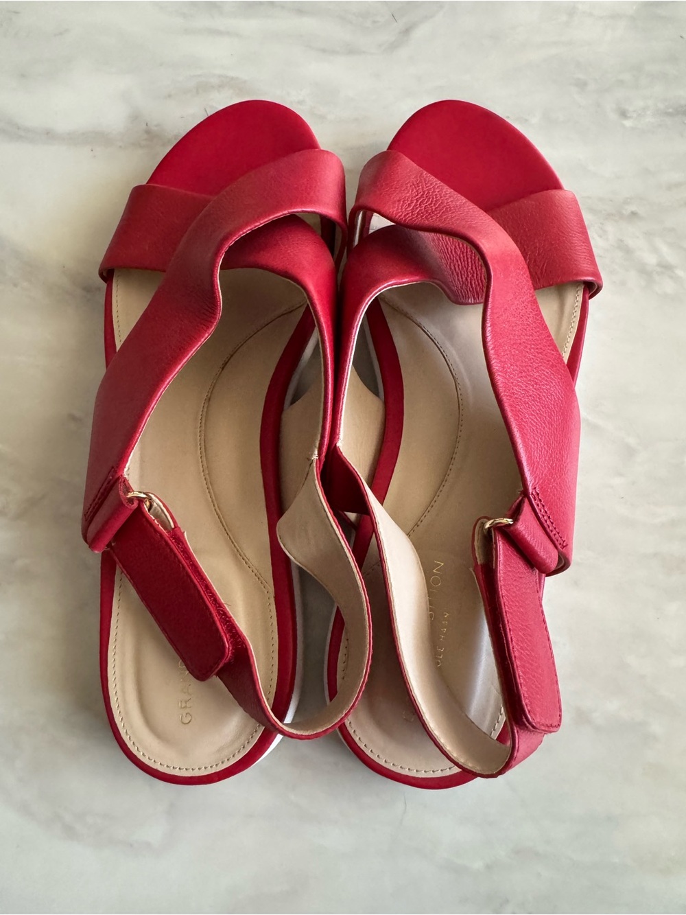 Cole Haan Women’s Red Crisscross Slingback Sandals Size 9.5 NWOT - Picture 4 of 11